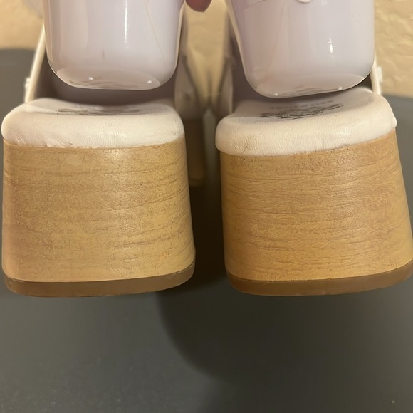 Sam & Libby Indie White Knot Platform Sandals Y2K Boho Retro Size 6 - Picture 7 of 16